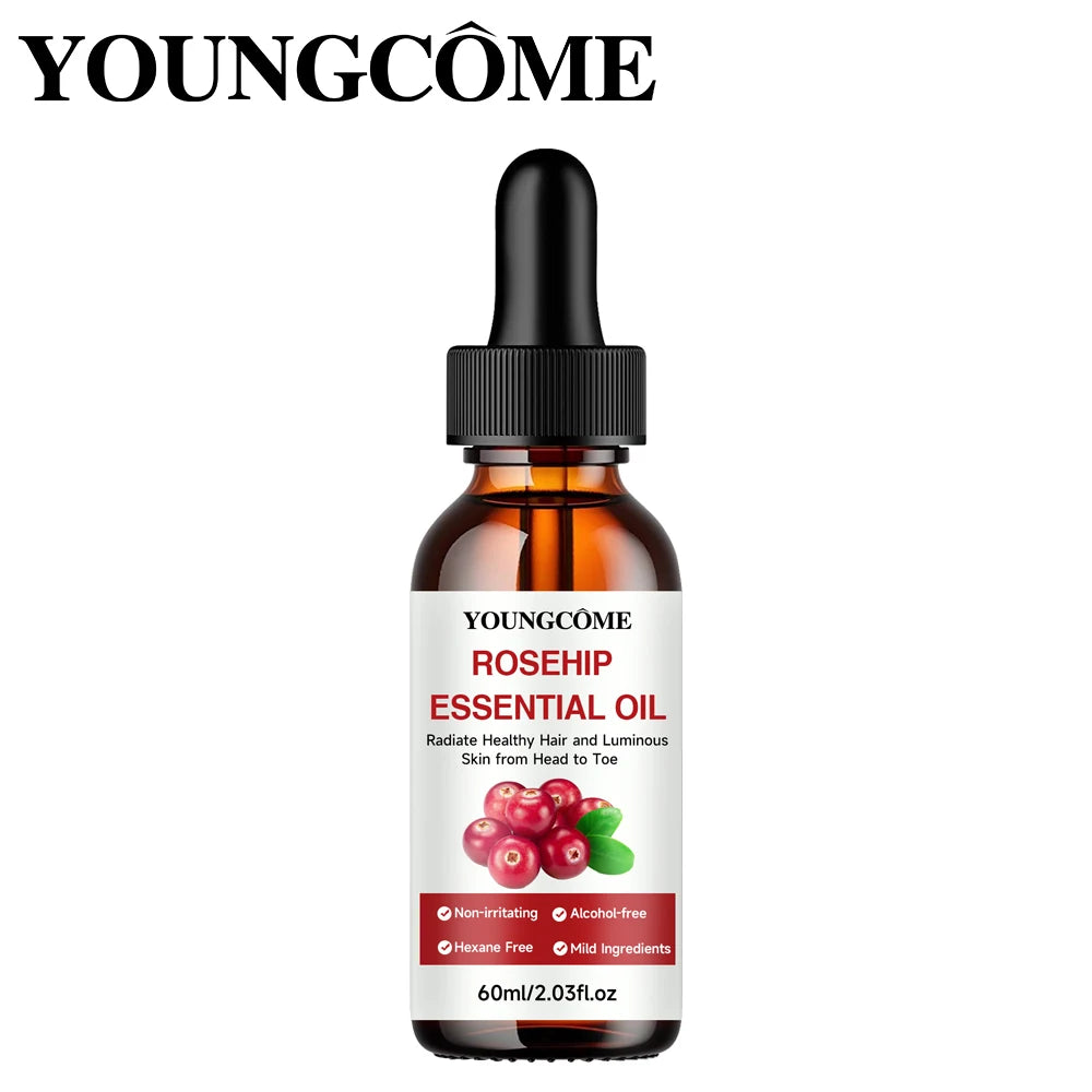 Rosehip Essential Oil Fade Fine Line Lifting Firming Repair Smooth Moisturizing Whitening Nourishing Skincare Oil for hair, face