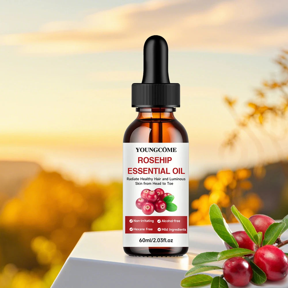 Rosehip Essential Oil Fade Fine Line Lifting Firming Repair Smooth Moisturizing Whitening Nourishing Skincare Oil for hair, face