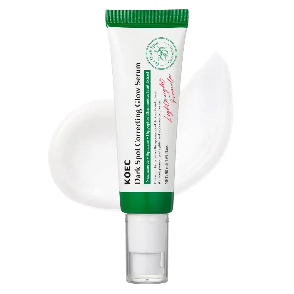 50ml KOEC Dark Spot Correcting Glow Serum Hydrating Soothing Brightening Even Skin Tone Improve Elasticity Niacinamide Squalane