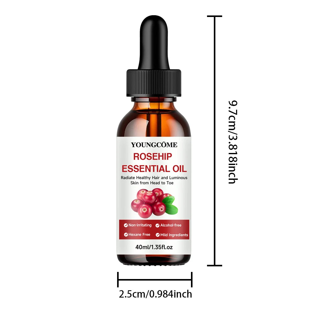 Rosehip Essential Oil Fade Fine Line Lifting Firming Repair Smooth Moisturizing Whitening Nourishing Skincare Oil for hair, face