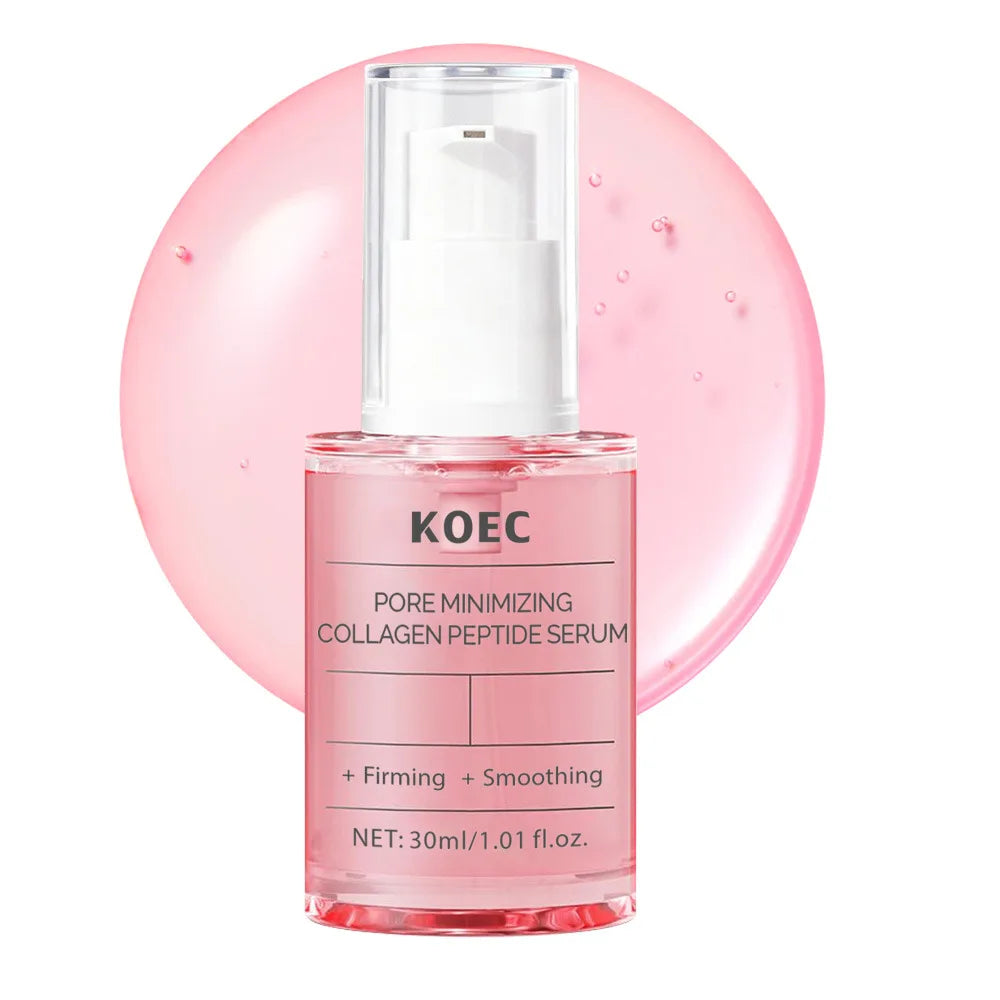 Collagen Peptide Serum for Women Pore Perfecting Skin Firming Radiance Boost Plumping Makeup Prep Korean Skin Care Essence 30ml