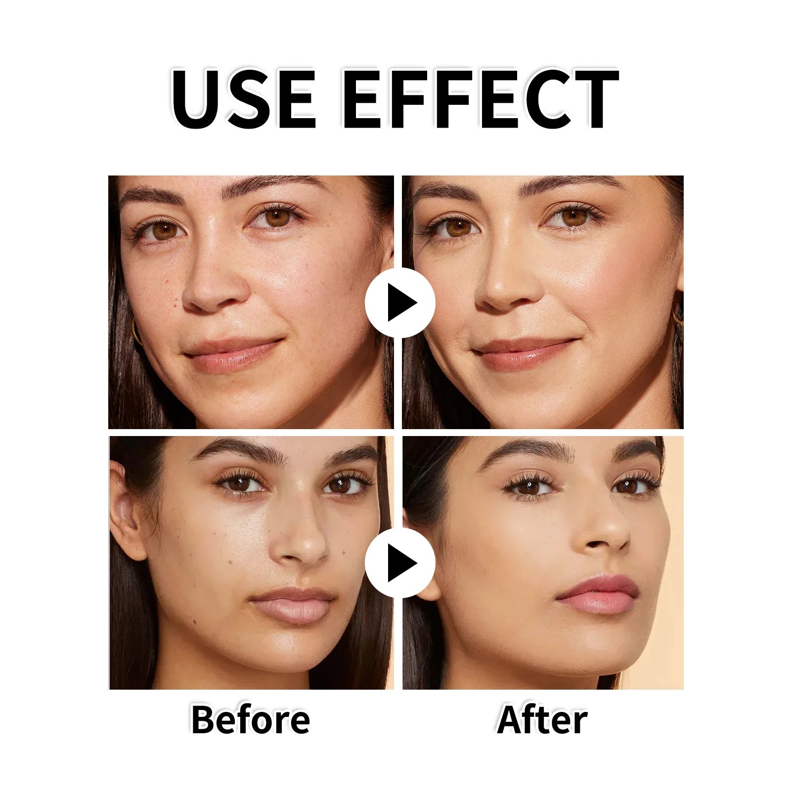 4 in 1 Foundation Sunscreen SPF 50+ Longwearing  Liquid Hydrating Concealer Waterproof Foundation Natural Face Makeup
