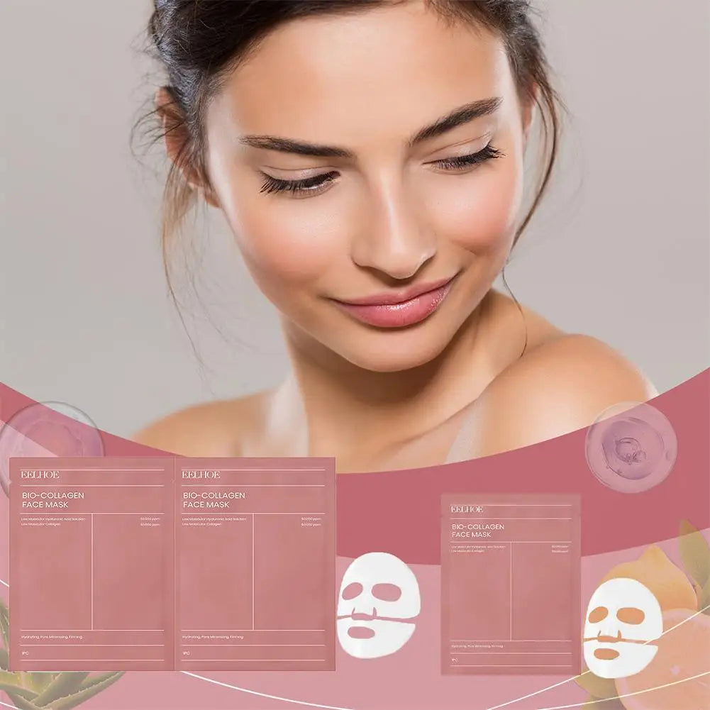 1/2/5pcs Bio-Collagen face Mask Hydrating Overnight Hydrogel Moisturizing Facial Mask VC Whitening Anti aging Skincare