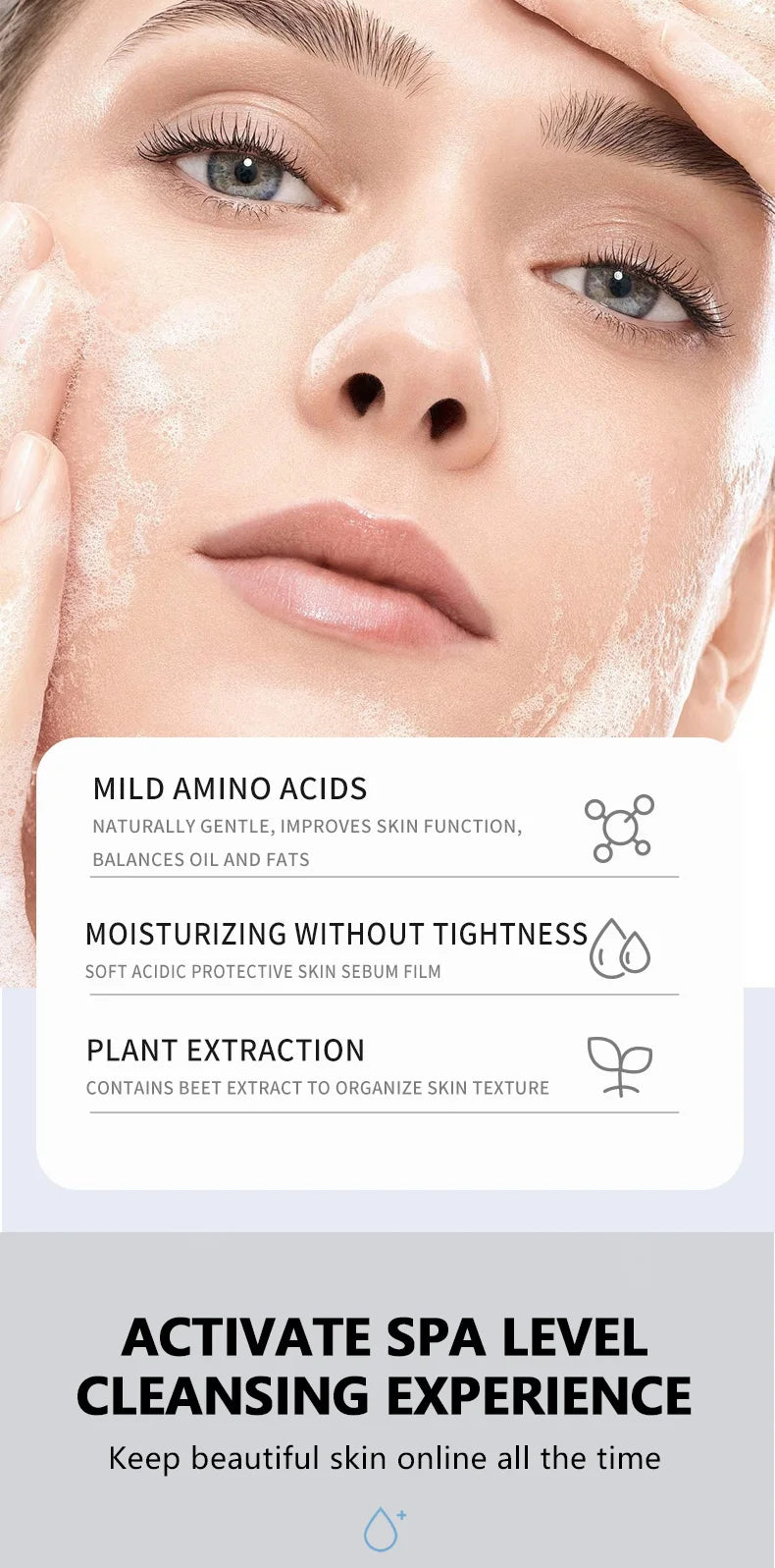 RAVE LADY Low PH 150ml Gentle Oil Control Moisturizing Facial Cleanse
