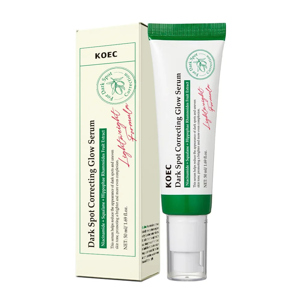 50ml KOEC Dark Spot Correcting Glow Serum Hydrating Soothing Brightening Even Skin Tone Improve Elasticity Niacinamide Squalane