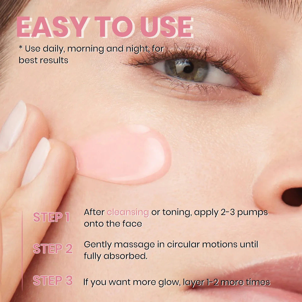 Collagen Peptide Serum for Women Pore Perfecting Skin Firming Radiance Boost Plumping Makeup Prep Korean Skin Care Essence 30ml